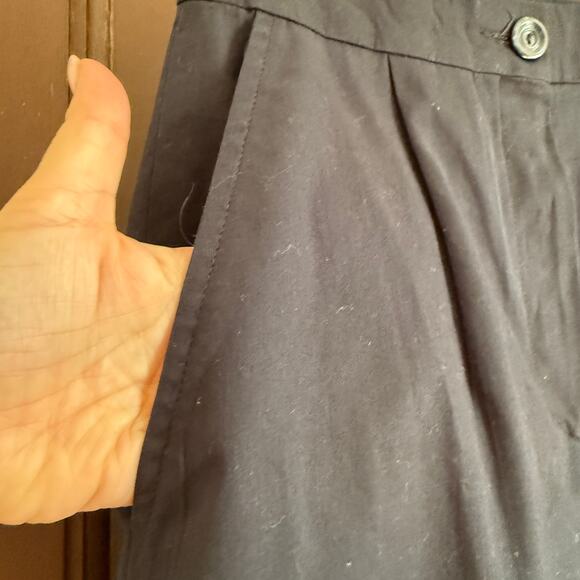 ALE Paris | Bespoke Ultra Wide Leg High Waist Cotton Cuffed Trousers | Size 6 - Picture 6 of 7